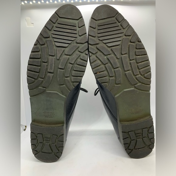 Vintage Sandra Miller Hardy Black Buckle Leather Lace Up Ankle Boot Size 8.5 - Picture 12 of 12